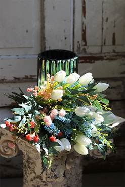 Hedina, bukiet z tulipanami, wys.43cm 