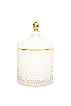 Padwa Ecru A, dekoracyjny pojemnik amfora, wym.17.5x10.5cm 