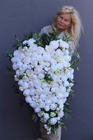 Miłość, wiązanka nagrobna w kształcie serca