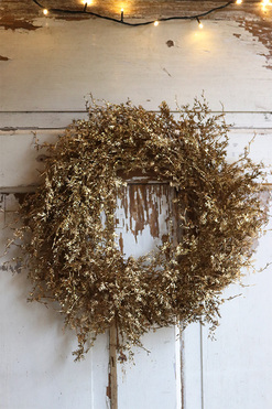 efektowny wianek, Złota Zima, śr.36cm 