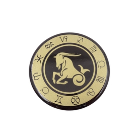znak zodiaku Koziorożec, magnes dekoracyjny, śr.6cm