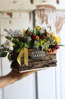 czerwono-żółta kompozycja z owocami, Strawberry Jazz, wym.19x38cm 