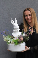 Zając Elegant Gaina, stroik wielkanocny z zajączkiem