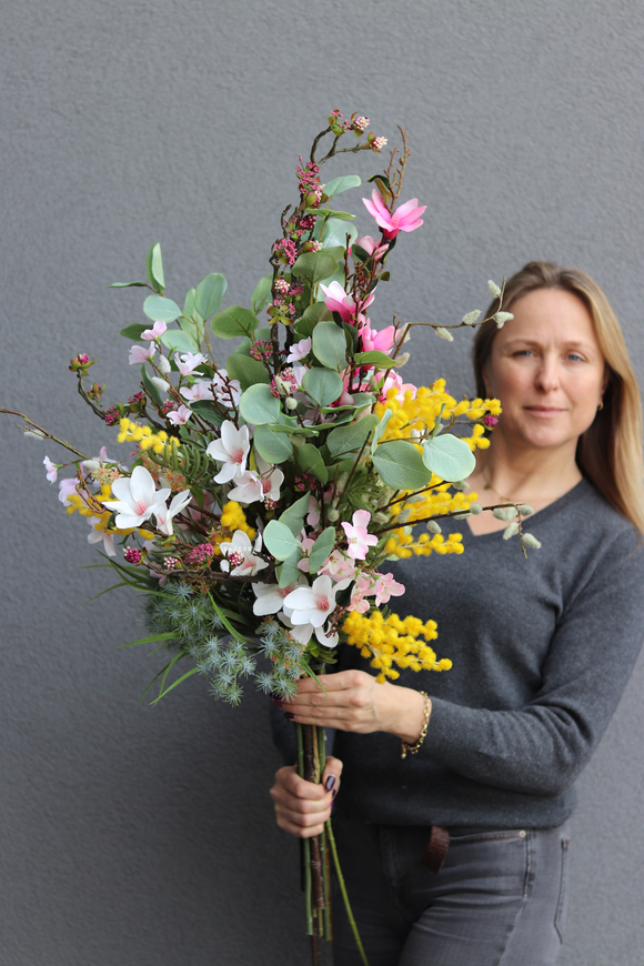 Moko Easter Pastelle, elegancki wiosenny bukiet, dł.80cm