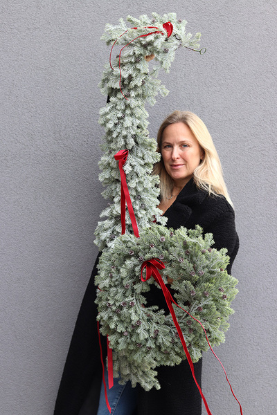 Zieleń Zimowa 2, zielona girlanda zimowa