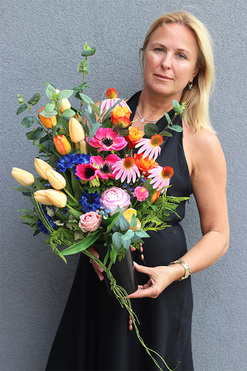 Mother's Day, bukiet nagrobny we wkładzie do wazonu, dł.48cm