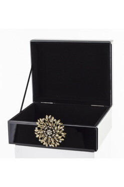 Gossamer Black A, szklane puzderko szkatułka, wym.8x19x15.5cm