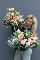 Morelli, bukiet nagrobny we wkładzie