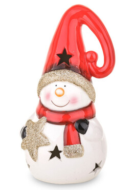 Snowland, świąteczna figurka Bałwan LED A, wym.17x9x7.5cm