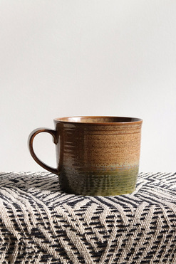 OD RĘKI Ombres, kubek ceramiczny, zielono-brązowy, poj.1000ml