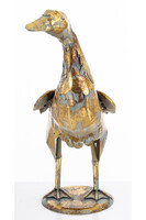 Kaczka, figurka ptak w kolorze złotym, wym.48x20x45cm