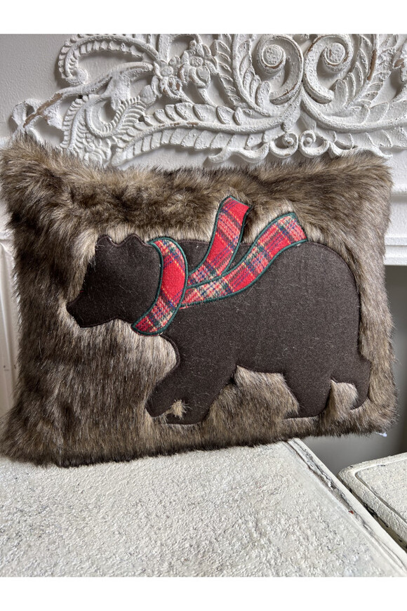 Christmas Mood, poszewka dekoracyjna świąteczna, Miś	