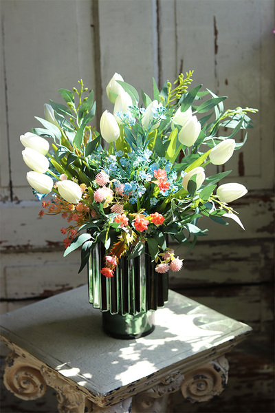 Hedina, bukiet z tulipanami, wys.43cm