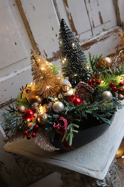 Gretana Blackino, stroik świąteczny LED