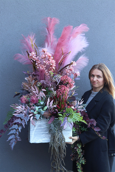 dekoracja roślinna Moko Róż do Twojej donicy, wys.100cm