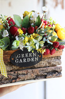 czerwono-żółta kompozycja z owocami, Strawberry Jazz, wym.19x38cm 