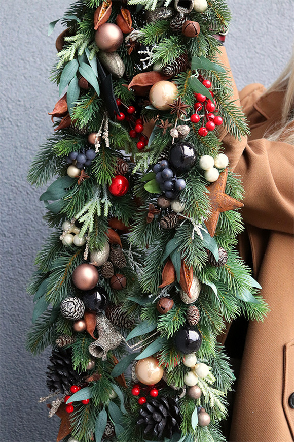 Zielone Święta Red, bożonarodzeniowa girlanda