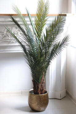 Magellania Gold Hillton, sztuczna palma w złotej donicy, wys.130cm