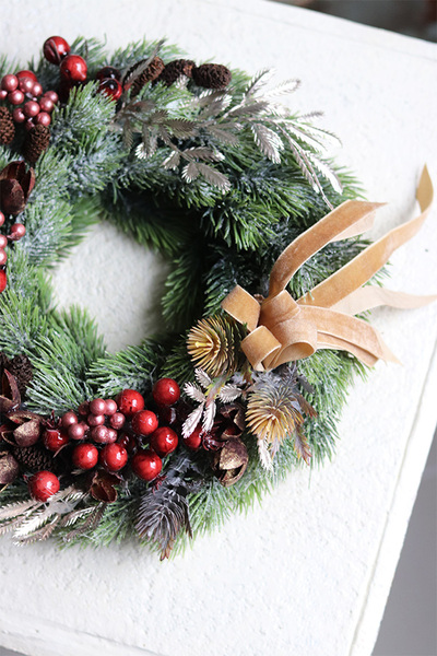 Bordonata, wianek / stroik dekoracyjny, śr.28cm 