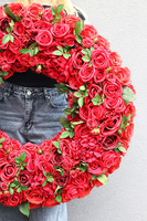 Red Home, duży czerwony wianek