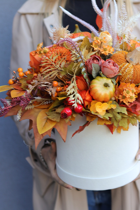 Moko Otonio, welurowy flowerbox jesienny	