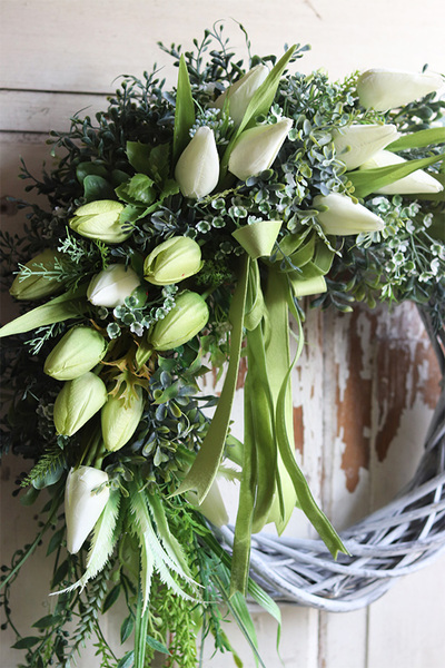 dekoracyjny wianek z tulipanów, Tulipa, śr.42cm