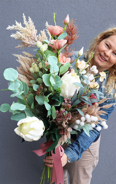 Boho Heria, bukiet do wazonu, wys.70cm