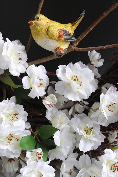 Ptaszek na Jabłoni 2, wiosenny wianek dekoracyjny