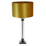 Tubo Slim, lampa stołowa, abażur musztardowy walec, wys.70m