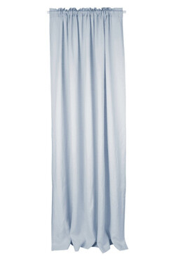 Linen Style, zasłona lniana z tunelem, błękitny, szer.140cm