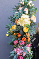 Tęcza, dekoracyjna girlanda kwiatowa