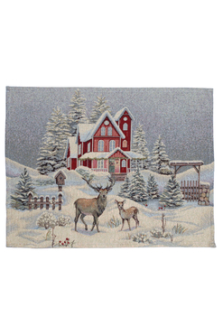 Red House, świąteczna podkładka gobelinowa, 45x35cm