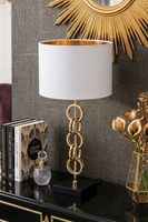 Chain White, elegancka lampa stołowa