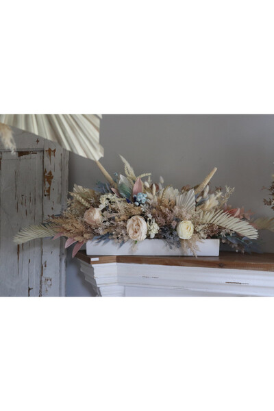 Boho Sofia Longia 2, kompozycja kwiatowa z suszem na stół