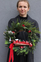 Świąteczny Ekspres, świąteczny wianek z ciuchcią