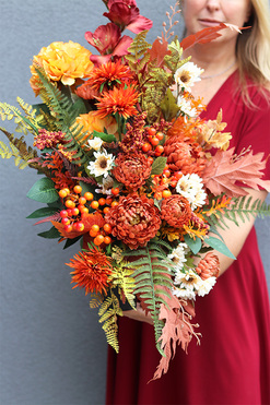 Clemente Orange, bukiet nagrobny, wy.65cm