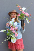 Loreta, nowoczesny komplet dekoracji nagrobnych, kompozycja & bukiet