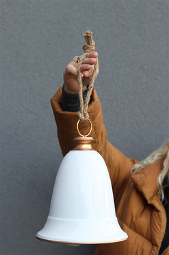 OD RĘKI White Bells, metalowy dzwonek A, wym.27x15cm