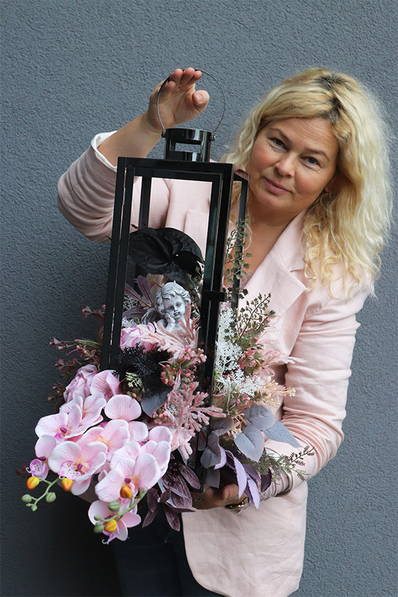 Angelo Garden Pink Flowers, komplet dekoracji nagrobnych