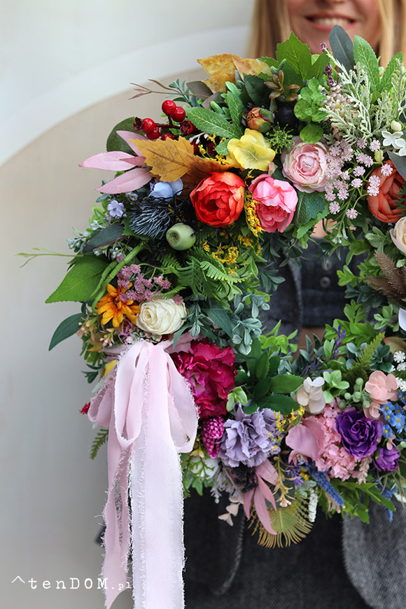 Powitanie Jesieni, dekoracyjny jesienny wianek