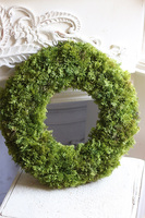 Mech, nowoczesny zielony wianek, śr.40cm