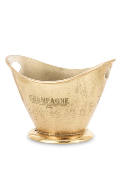 Champagne Gold B, osłonka / cooler / wiaderko na lód, wym.25x35x25cm