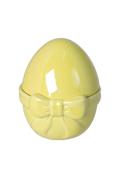 Yellow Easter, pojemnik ceramiczny jajko