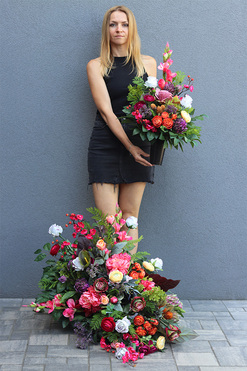 Irralia Volcan, komplet dekoracji nagrobnych, wiązanka+bukiet