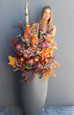 Moko Autumn Extra 2, ekskluzywna kompozycja w donicy fiberglass, wys.177cm
