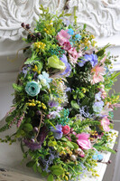 Wiosenna Polana, wianek na drzwi z polnych kwiatów