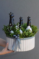 Black Qrnik, stroik wielkanocny z kurami