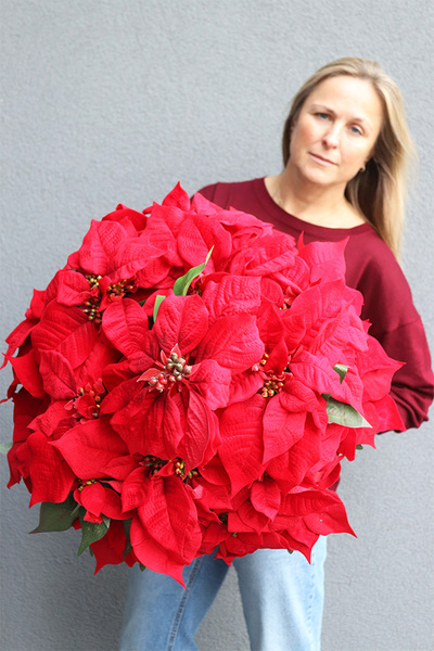 Gwiazda Betlejemska Złotti, wysokiej jakości sztuczna roślina