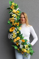 Słonecznikowy Gaj, bogata girlanda kwiatowa