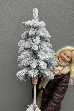 Snow Pines A, dekoracyjna choinka sztuczna w jucie, wys.100cm